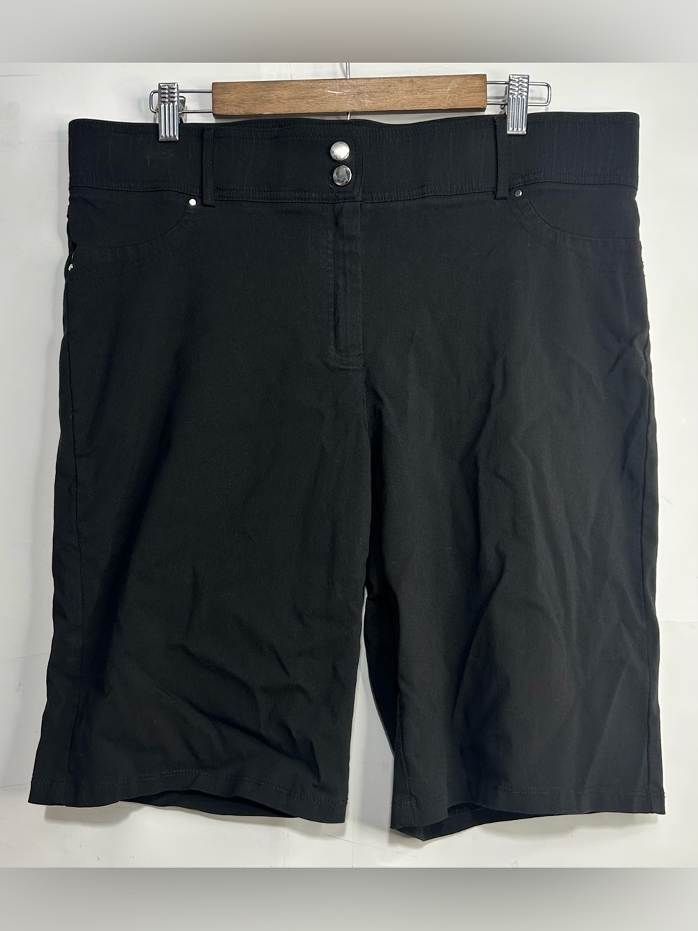 5 for $25🔥89th & Madison Black Bermuda Elastic Waist Shorts 20W